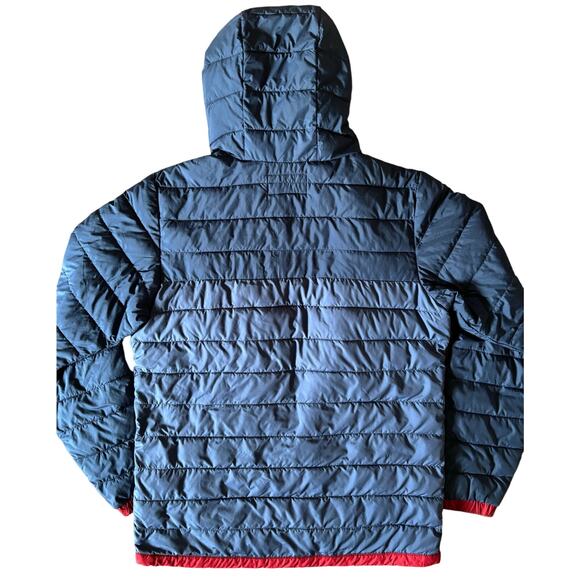 Columbia Men’s Lightweight Puffer Jacket Size M | Navy Red Hooded Insulated Coat - Picture 5 of 12